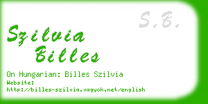 szilvia billes business card